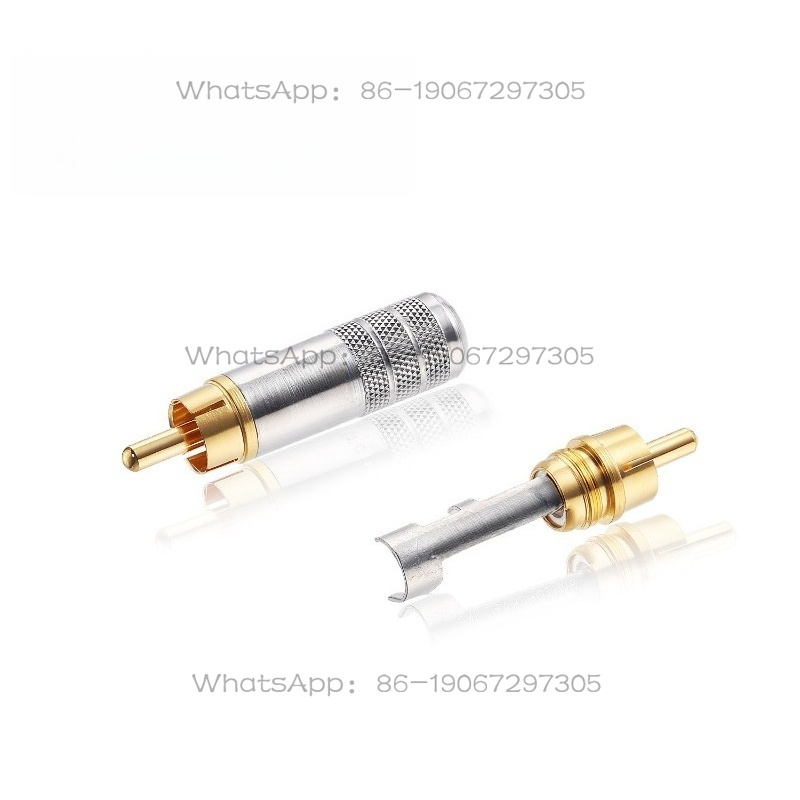 Audio Cable Rca - سلسلة 3502AAU، نحاس مطلي بالذهب، قابس