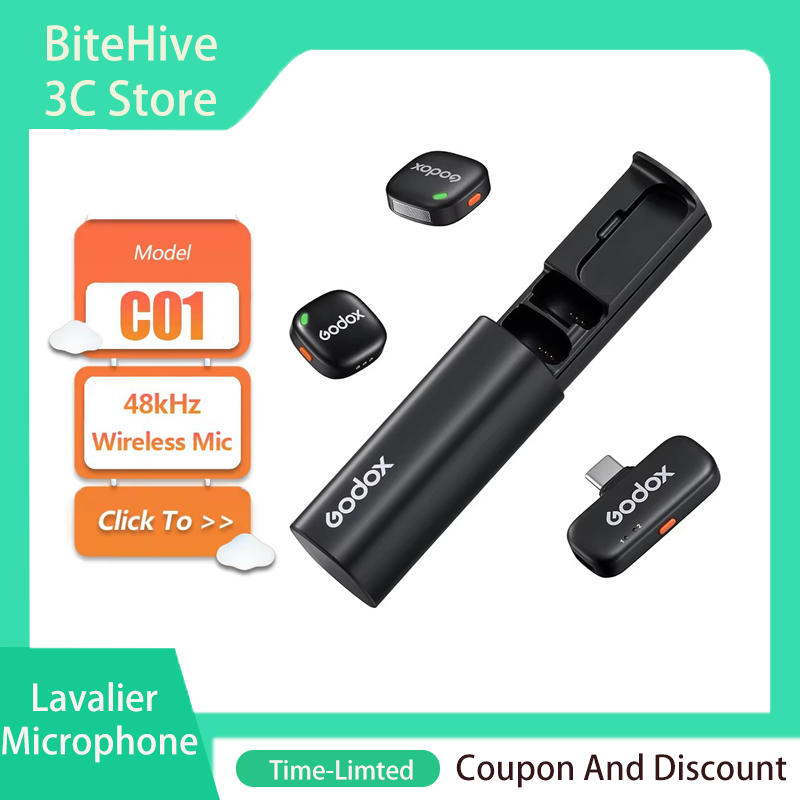 Ribbon Microphone - ميكروفون لافالييه لاسلكي GODOX C01، 115
