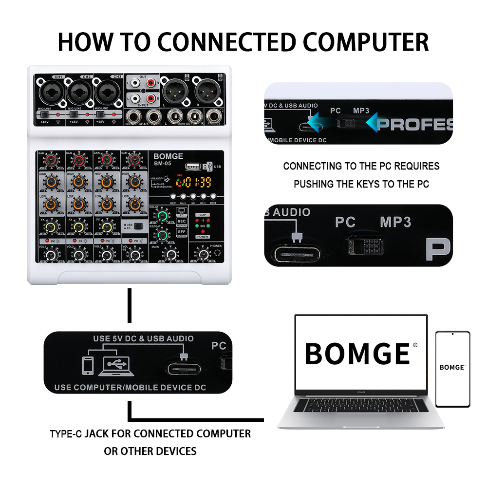 جهاز خلط صوتي محمول من نوع BOM - مراجعة Audio Interface وسعره