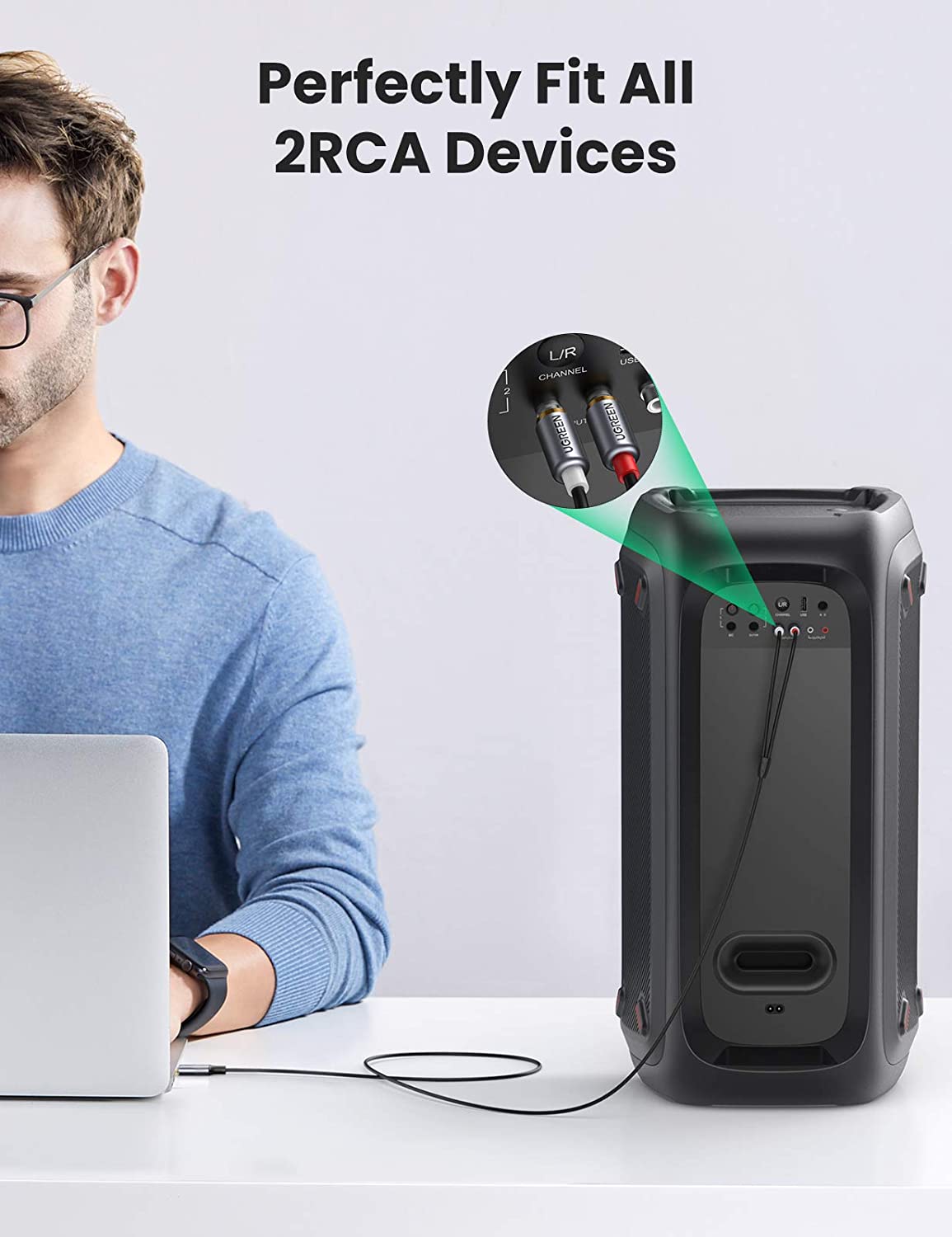 كابل صوت UGREEN من USB-C إلى R - مراجعة Audio Cable Rca وسعره