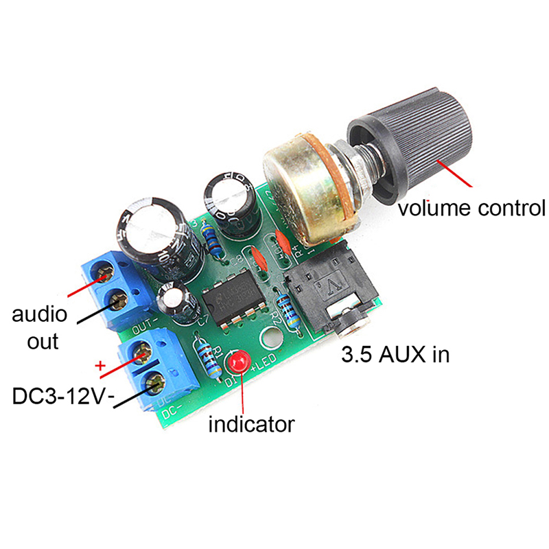 LM386 لوحة مضخم الصوت أحادية 3 - مراجعة Volume Control Board وسعره