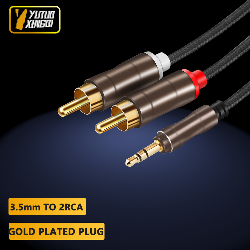 3.5 مللي متر إلى 2RCA مزدوج لو - مراجعة Audio Cable Rca وسعره